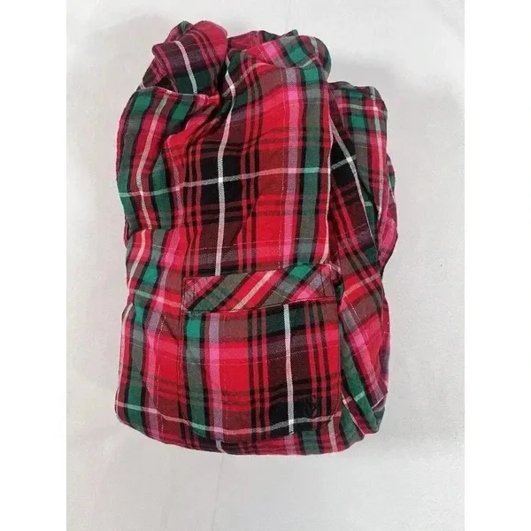 Victorias Secret Red Black Plaid 2 Piece Pajama Set Size XL - Image 8