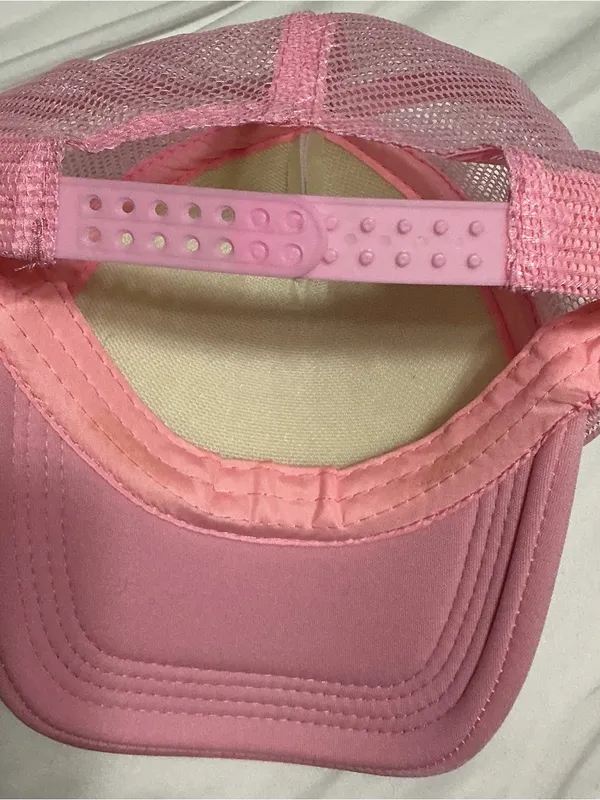 Von Dutch Pink and White Mesh Trucker Hat - Image 2