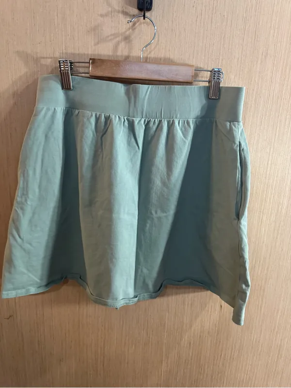Women’s Pact Cotton Light Blue Elastic Waist Skirt Size Medium - Image 3