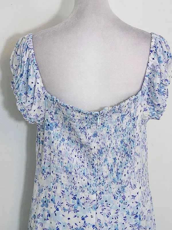 Aeropostale Blue Floral Print Mini Dress Size XL NWOT - Image 5