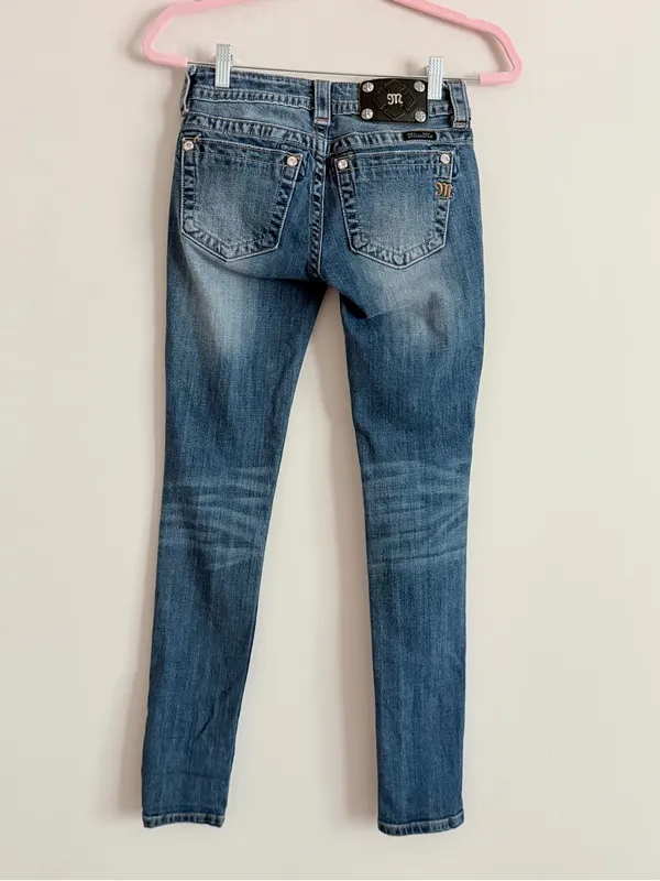 Miss Me Signature Skinny Jeans Size 25 Distressed Stretch Denim - Image 3