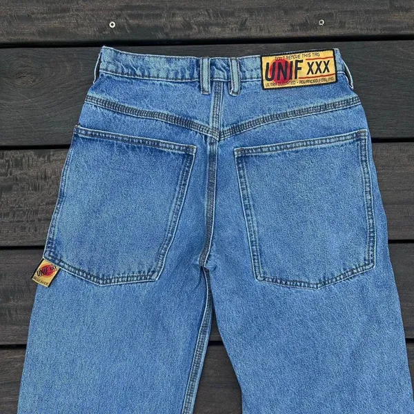 Vintage Y2K UNIF Carpentar Jeans High Rise Blue Medium Wash Denim Pants - Image 2
