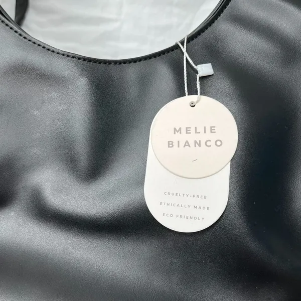 Melie Bianco Vegan Leather Black Danni Large Convertible Hobo Bag - Image 3