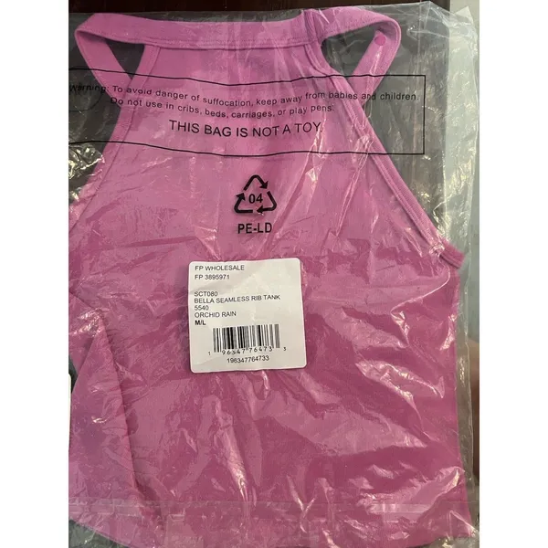 Free People Intimately Bella Rib Tank‎ Orchid Pink Size M/L Longline Crop - Image 4