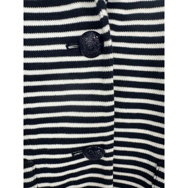 Lauren Ralph Lauren Blazer Women S Navy Stripe Nautical Coastal Preppy Old Money - Image 5
