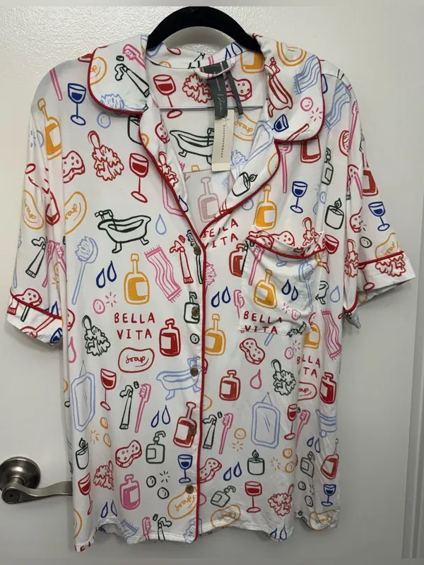 NWT Anthropologie LyreBird Briar Pajama Shirt | ModaLuxe Sleepwear - Image 2