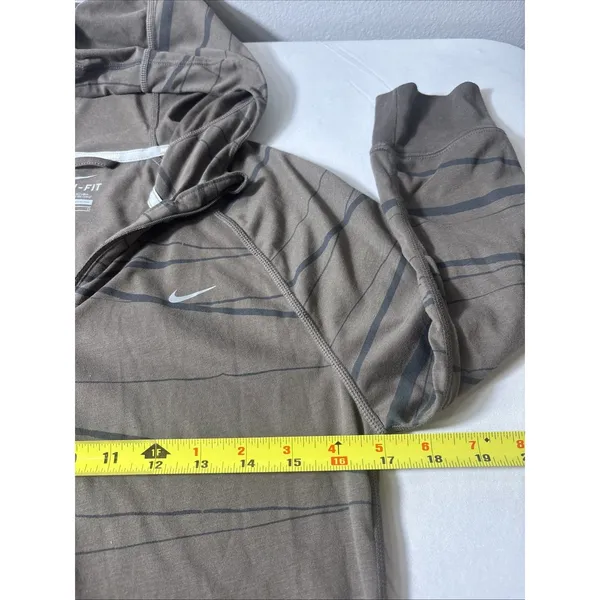 Nike Dri-Fit Running Pullover Hoodie Lightweight Brown Black Women's Size‎ Large - Image 9