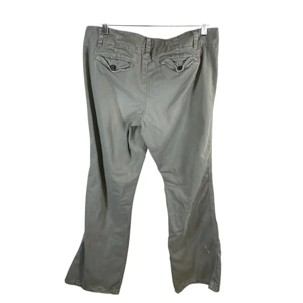 American Eagle Outfitters Womens Gray‎ Cotton Twill Straight Leg Pants Size 10 - Image 2