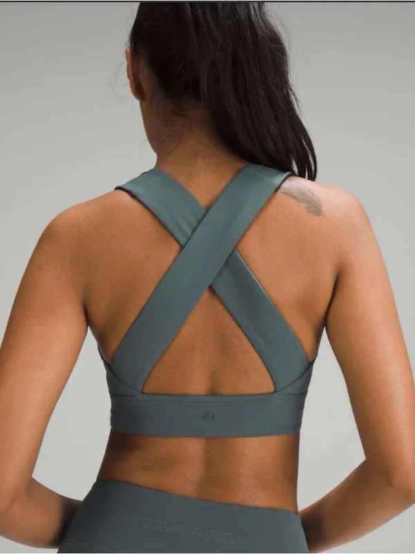 Lululemon Lab Nulu Cross Back Yoga Bra in Sea Steel - Image 3