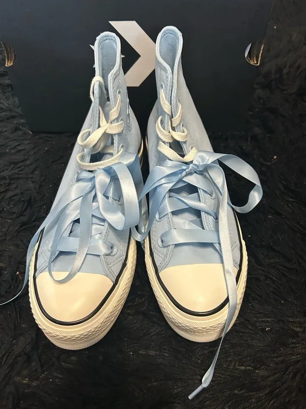 CONVERSE Ctas lift hi top blue platform lace up shoes sneakers women’s 7 new - Image 7