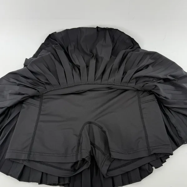 Gold Hinge Pleated Tennis Skirt Skort Black Women S Pickleball Preppy Sporty - Image 3