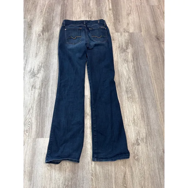 7 For All Mankind Karah Bootcut Jeans Dark Wash Short Inseam Size 29 - Image 3