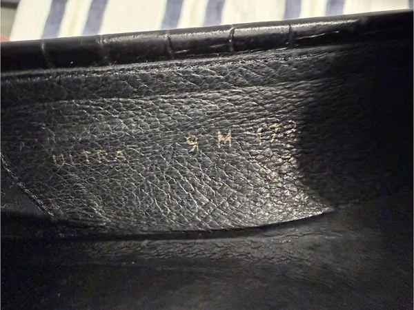Brighton Black Monogram Slip On Loafers Shoes Made in Italy Leather Trim - Image 11