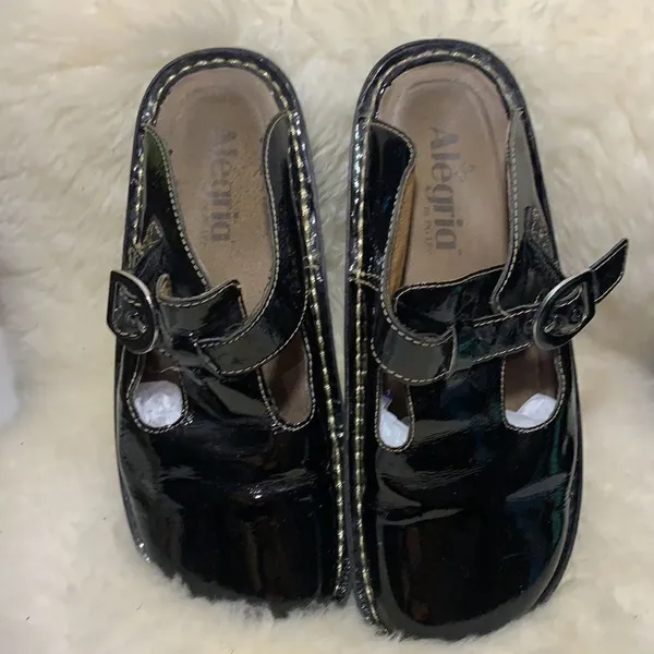 Alegria black patent leather slip on shoes 36 - Image 2