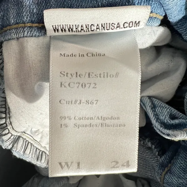 1238 |‎ KanCan Distressed Ripped Skinny Jeans Light Wash Blue Womens 28 - Image 6