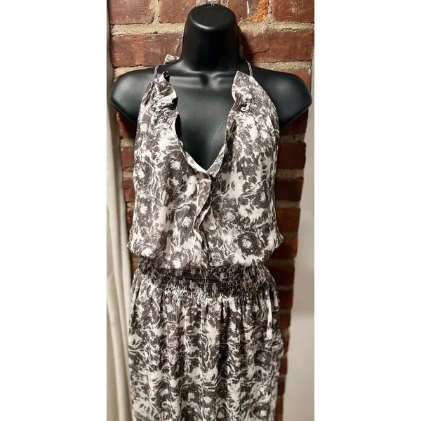 AllSaints Nyla Floral Ruffle Maxi Dress Grunge Romantic - Image 7