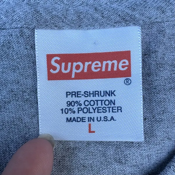Supreme Heather Gray Blank Short Sleeve T-shirt - Image 3