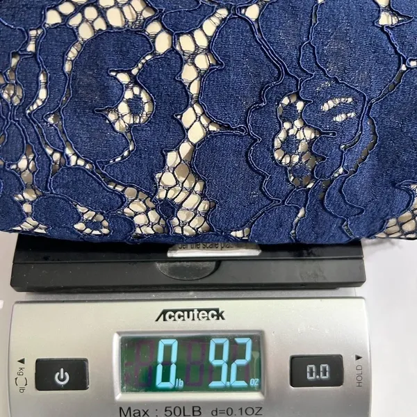 Vince Camuto Navy Blue Floral Lace V Neck Fit & Flare Cocktail Dress Size 4 - Image 15