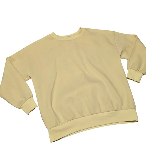 KatyDid Feelin Good Like I Should Yellow Crewneck Sweatshirt Size L retro fun - Image 3