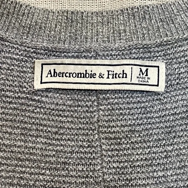 Abercrombie & Fitch | Gray Open Front Longline Cardigan | Medium - Image 8