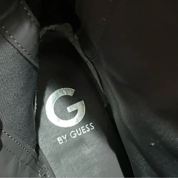 G By Guess Riding Boots Gray Women Size 9 Tall Knee High Buckle Strap Zip Boots - Image 9