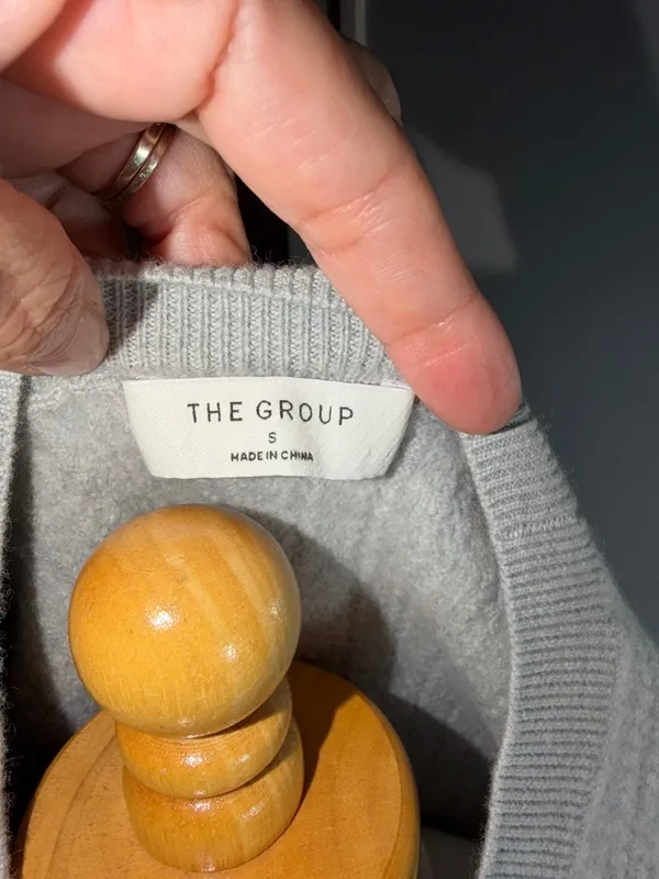The Group Aritzia 100%Wool 100 Laine Light Blue Ribbed Crewneck Sweater - Image 11