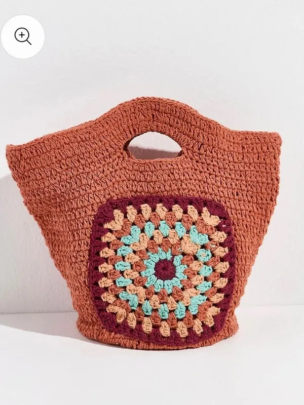 New free people CALI CROCHET CLUTCH BAG $88 spring boho casual woven summer - Image 3