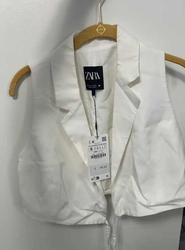 ZARA Linen Blend Vest - Image 3