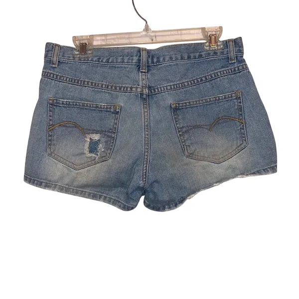 American Eagle Outfitters Distressed Denim Shorts 6 Light Wash‎ Jean Shorts - Image 3