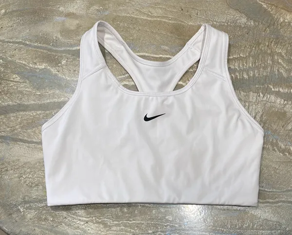 Nike Women's Swoosh Medium Support No Padded White Sports Bra Size L - Image 3