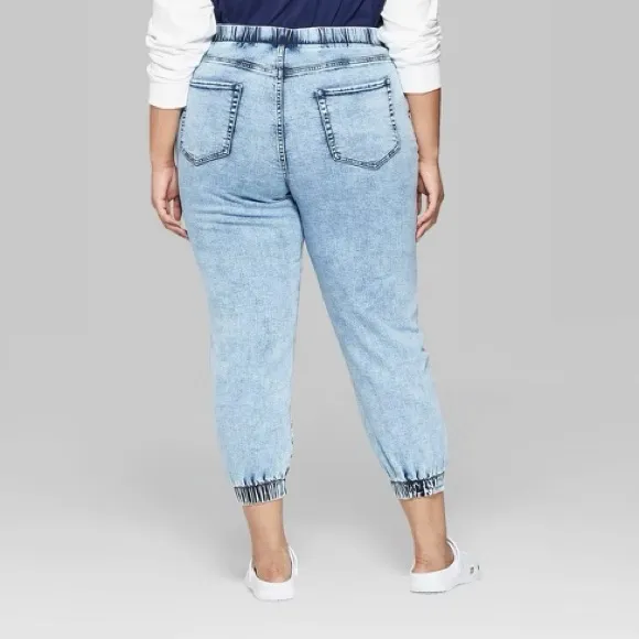 Wild Fable Acid Wash Denim Joggers - Image 2