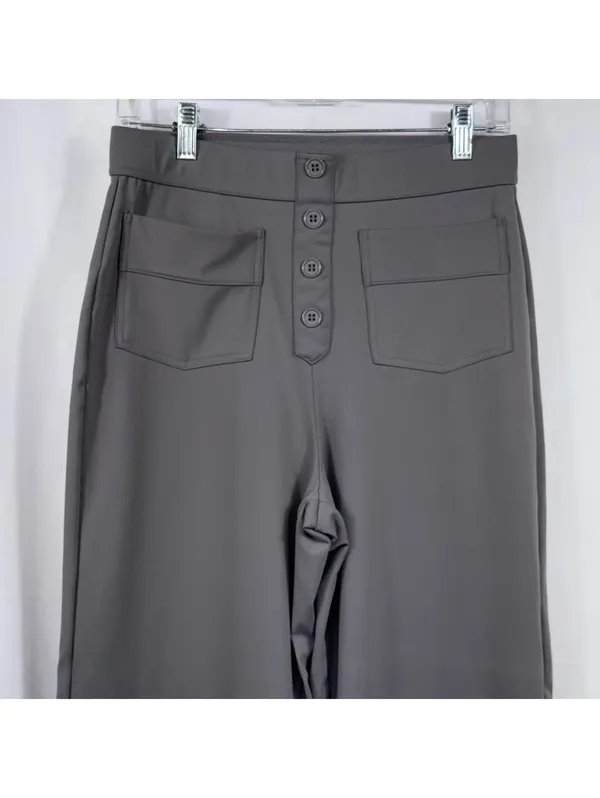 Halara Petite M Gray High Waist Wide Leg Pants - Image 2