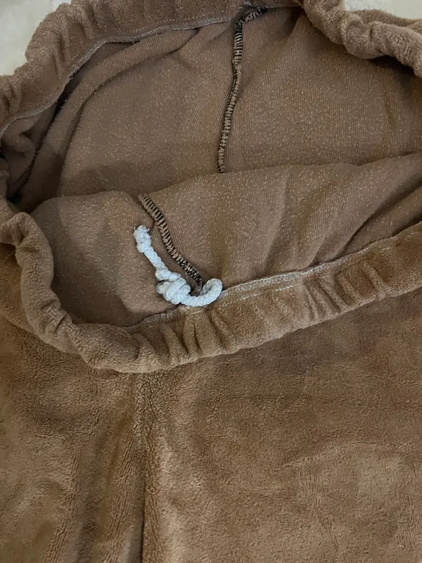 Nike tan fleece drawstring capris - Image 4