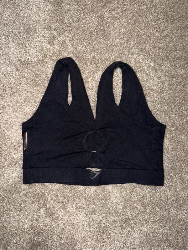 Gymshark x Whitney Simmons Black V-neck Sports Bra - Size Small - Image 4