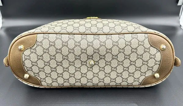 Gucci Brown Plus GG Coated Canvas Boston Bag - Image 5