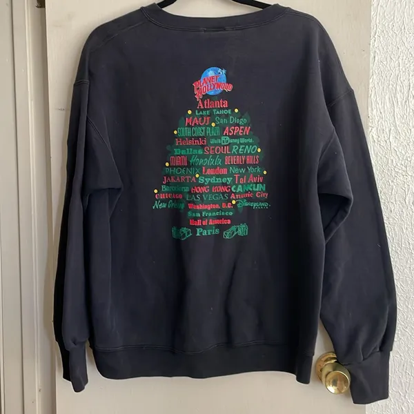 Planet Hollywood Vintage 1995 Christmas Crewneck - Size L - Image 5