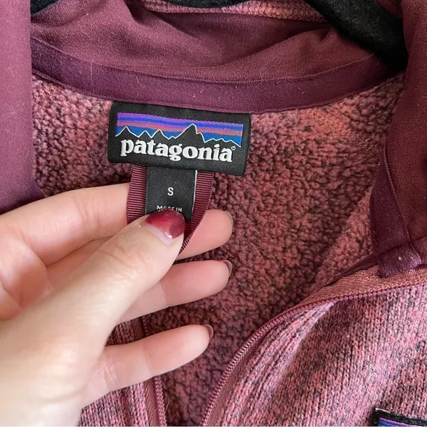 Patagonia Better Sweater Kipi Pink‎ 1/4 Zip Fleece Pullover Women's Small - Image 6