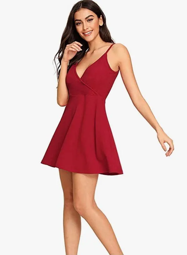 Amazon Red Spaghetti Strap Dress - Image 5