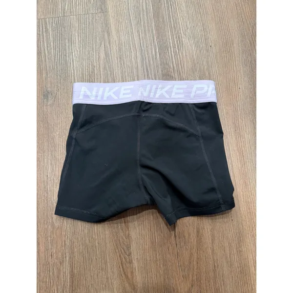 Nike Pro Dri-FIT Women Black Lavender Purple Compression Shorts 3in Inseam S - Image 3