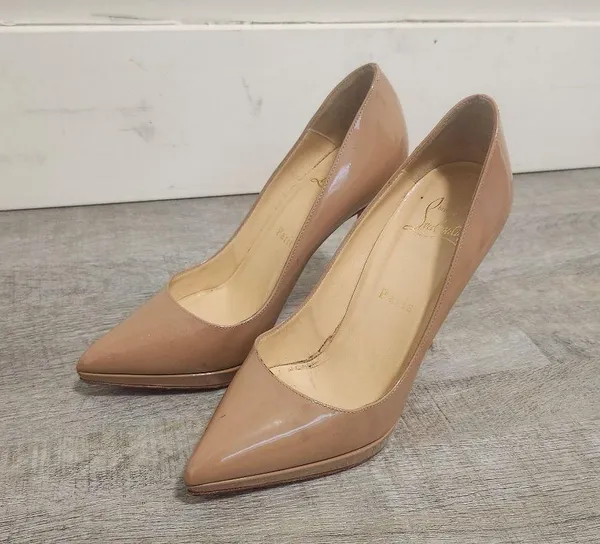 Christian Louboutin Patent Leather Pigalle Platform Heels Size 36 - Image 2
