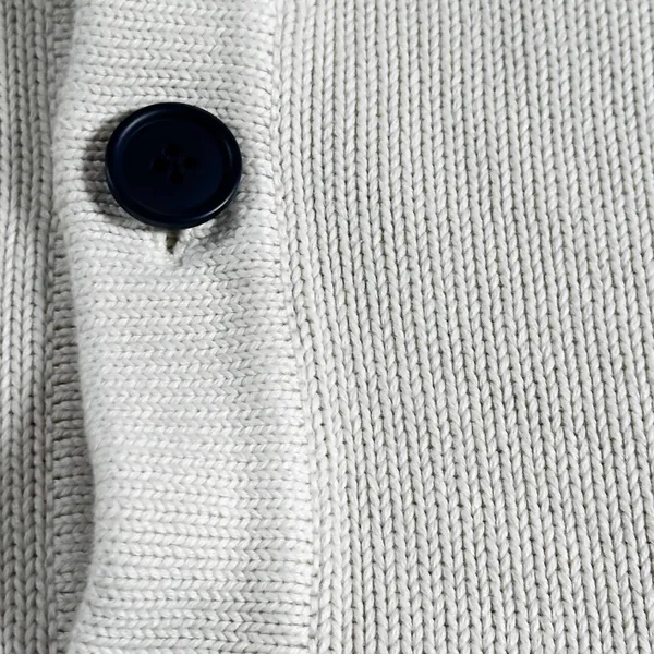 Zara Men Cream Knit V-Neck Button Cardigan Sweater Size Large - Image 6