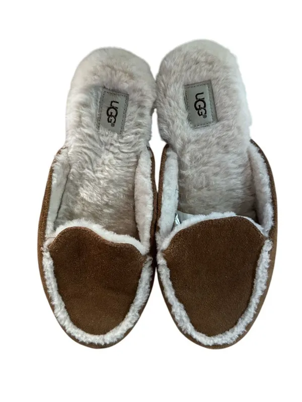 UGG  Chestnut Brown Faux-Shearling Slide Slippers EUC - Image 2