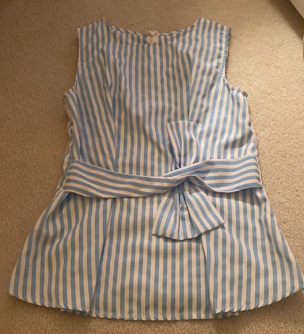 Blue & White Striped Top Multiple Size XS - Image 2