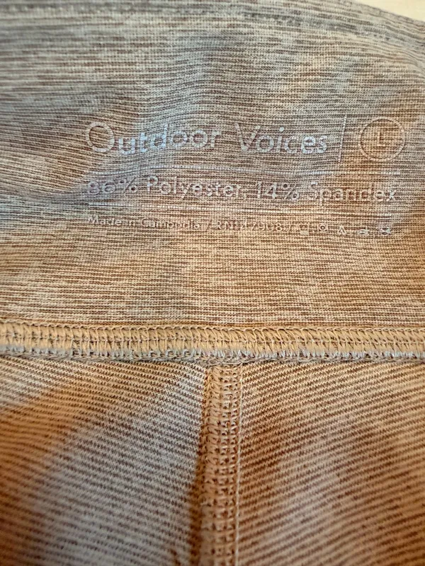 Outdoor Voices Women’s L Gray Heather High Rise Leggings Performance Athletic - Image 2