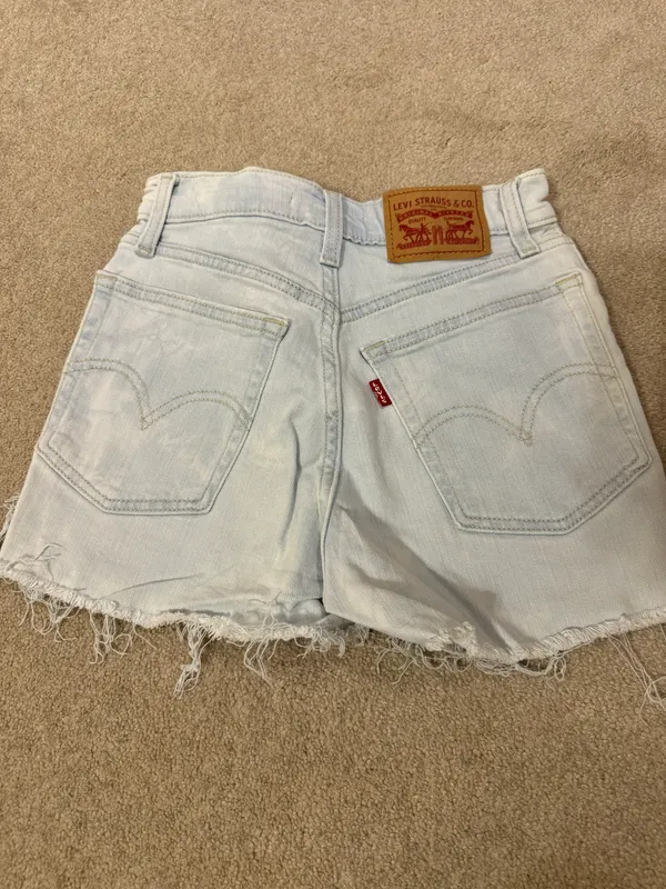 Levi's High Rise Bleach Wash Jean Shorts - Image 2