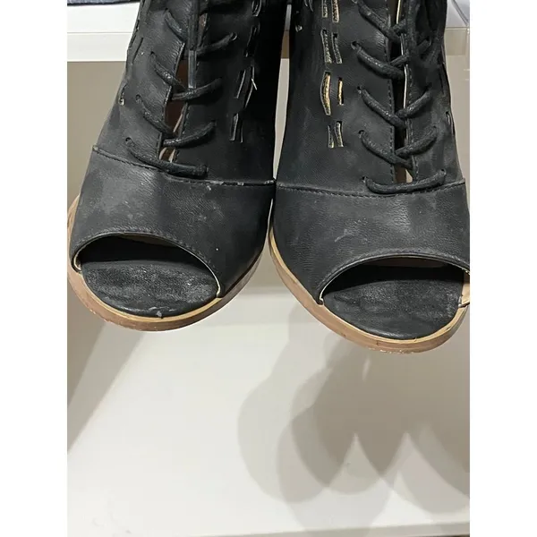 Restricted high heel black cut out shoes size 6.5‎ - Image 11
