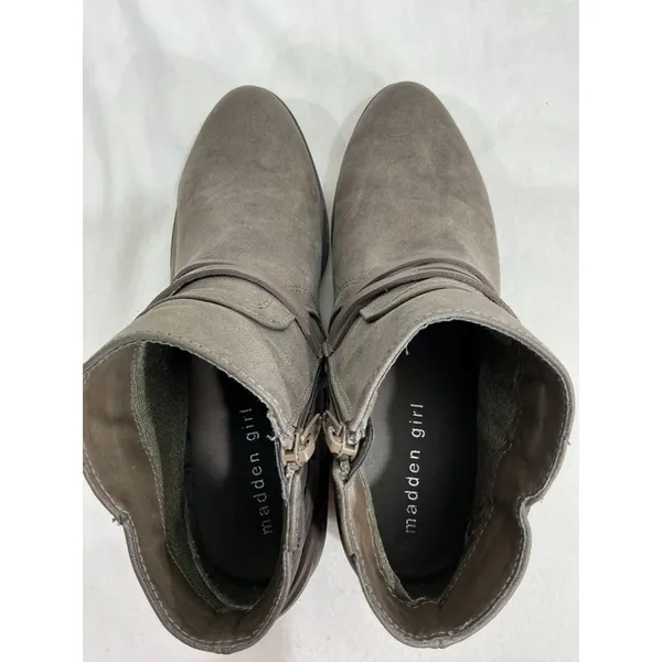 Womans Madden Girl Become Brown Full Leather Strappy Bootie Size 9 M - Image 6