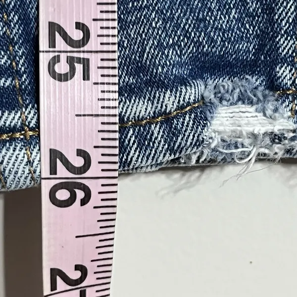 Abercrombie & Fitch Jeans Women 00 24 Blue A&F‎ Mom Jean High Waist Belted Fray - Image 6