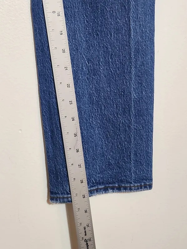 Abercrombie & Fitch Medium Wash 90s Straight Ultra High Rise Jeans Size 26/2 - Image 7