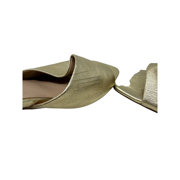FARYL by Farylrobin Pip Metallic Gold Leather Block Heel Sandals Size 9 - Image 14